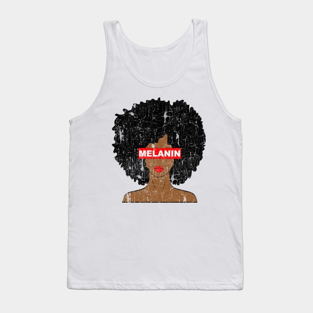 Melanin Afro Woman Tank Top by blackartmattersshop